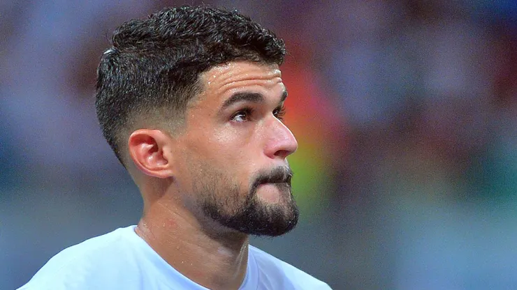Cauly, jogador do Bahia, durante partida contra o Bragantino no estadio Arena Fonte Nova pelo campeonato Brasileiro A 2024. Foto: Walmir Cirne/AGIF