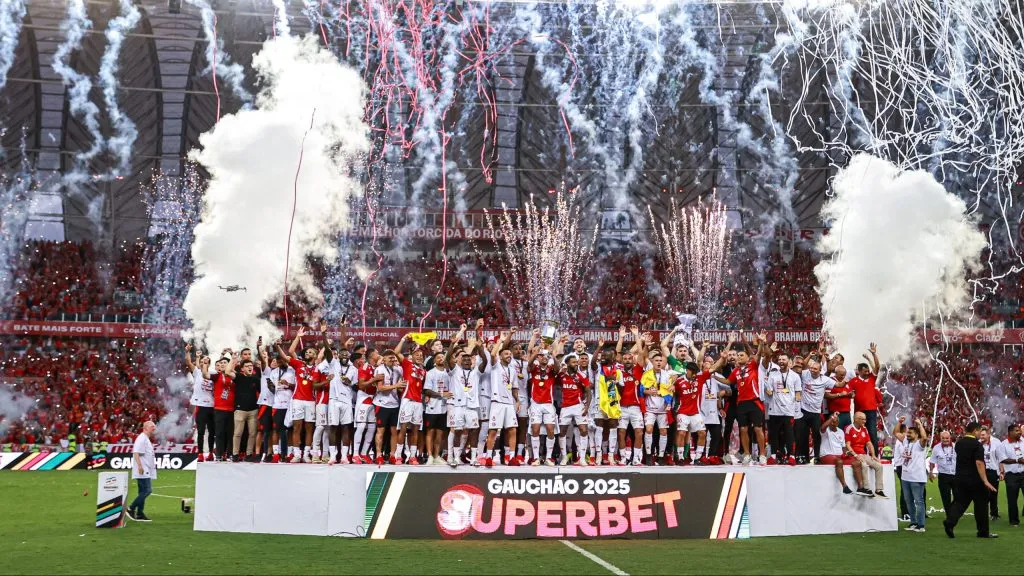 Internacional campeão do Gauchão 2025. Foto: Maxi Franzoi/AGIF