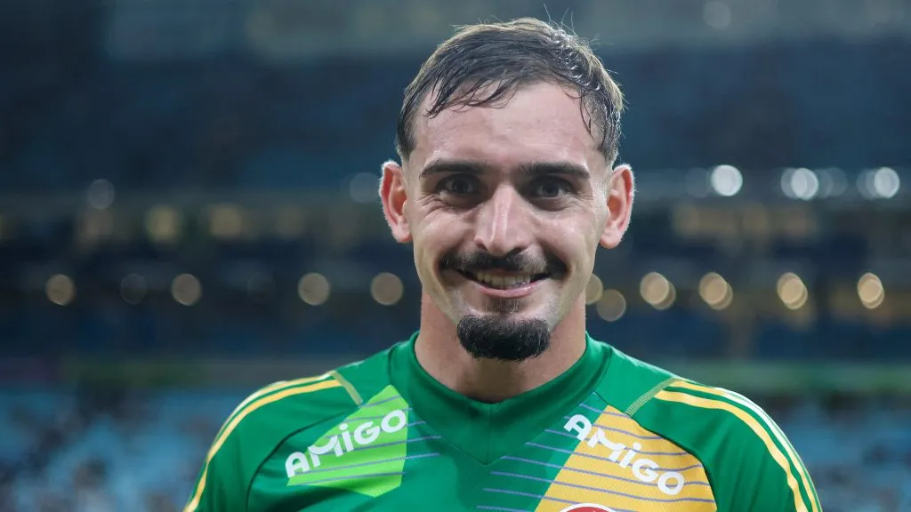 Anthoni comemora vitória do Internacional na final do Gauchão. Foto: Ricardo Duarte/Internacional.