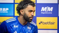 Gabigol durante sua apresentação pelo Cruzeiro, no Mineirão.
