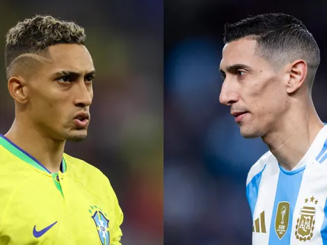 Provocação de Raphinha para Argentina x Brasil tem resposta quente de Di Maria