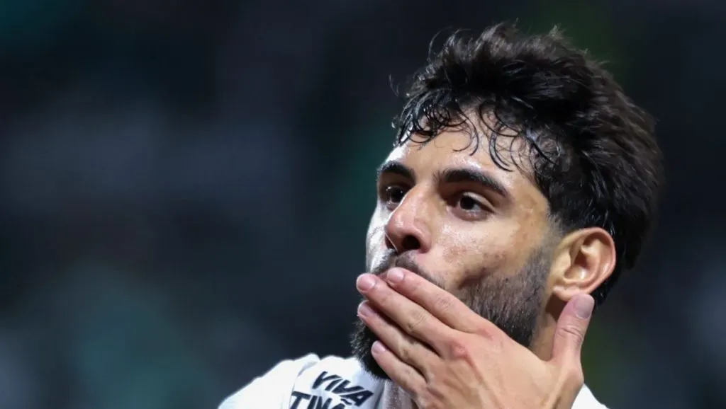 Foto: Marcello Zambrana/AGIF – Yuri Alberto marcou o gol da vitória do Timão no primeiro jogo contra o Palmeiras.