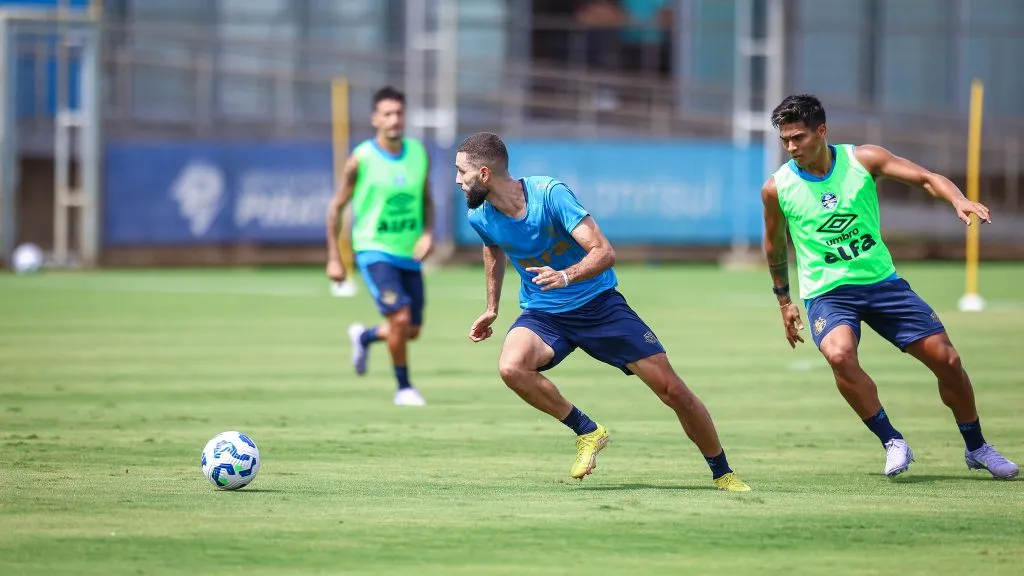 Atletas do Grêmio estão dando o máximo nas atividades. Foto: Lucas Uebel/Grêmio.