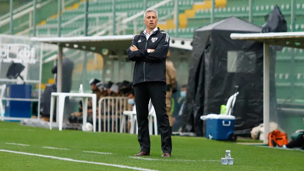Crespo no comando do São Paulo. Foto: Dinho Zanotto/AGIF