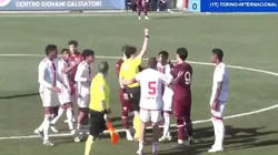 Kauã Barbosa, do Inter, sofreu injúria racial em jogo pelo Sub-18 na Itália contra o Torino - Fotos: Reprodução/X