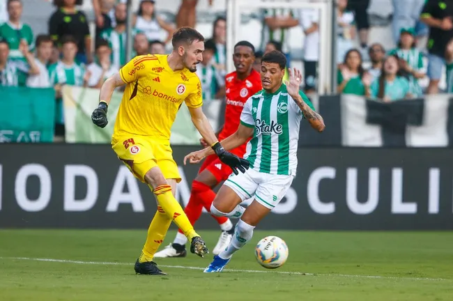 Em março de 2024, Anthoni teve uma atuação notável na vitória por 2 a 1 sobre o Juventude pelo campeonato Gaucho 2024. Foto: Luiz Erbes/AGIF
