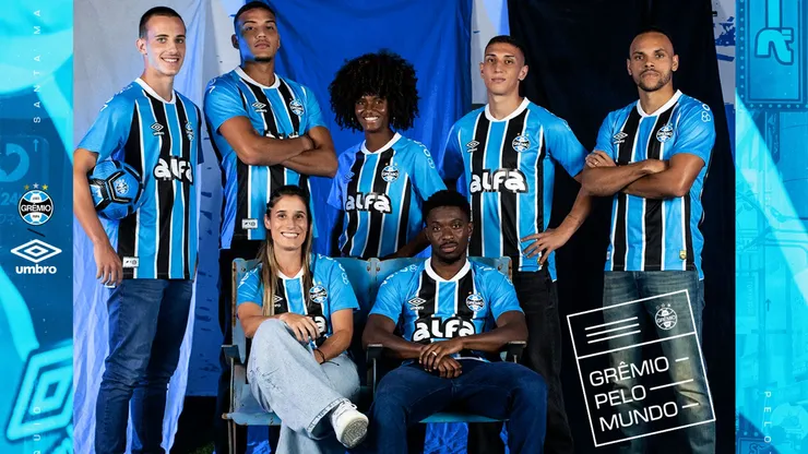 Grêmio lança nova camisa para 2025. Lucas Uebel / Grêmio FBPA