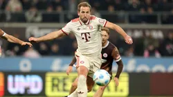 Harry Kane finaliza a gol em partida diante do St. Pauli. Foto: diebilderwelt / Alamy Stock Photo