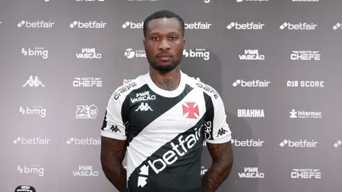 Loide Augusto em sua apresentação pelo Vasco. Foto: Matheus Lima/Vasco da Gama
