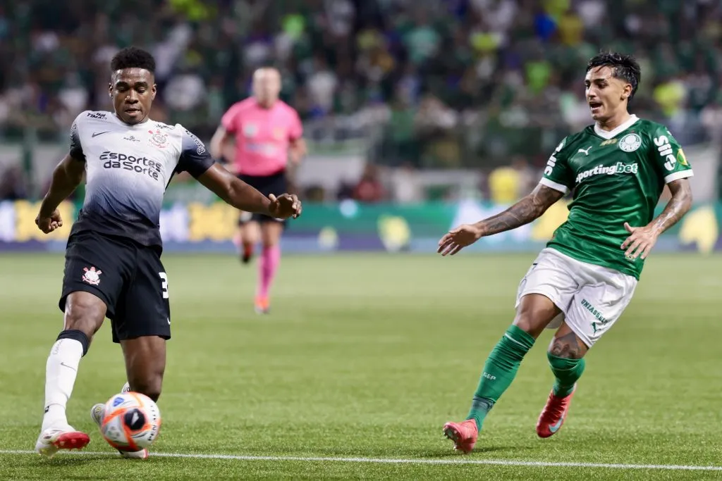 Palmeiras perdeu para o Corinthians no jogo de ida da final do Paulistão. Foto: Marcello Zambrana/AGIF