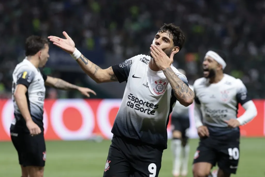 Corinthians venceu o jogo de ida, no Allianz Parque, com gol de Yuri Alberto. Foto: Marcello Zambrana/AGIF