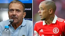 Guto Peixoto, diretor do Grêmio e D'Alessandro, diretor do Internacional