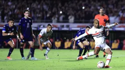 Lucas Moura jogador do São Paulo durante partida contra o Talleres no estádio Morumbi pelo campeonato Copa Libertadores 2024. Foto: Marcello Zambrana/AGIF