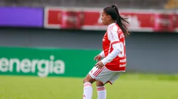 Katrine, do Internacional, em partida contra o Ferroviaria pelo Brasileiro A Feminino 2024. Foto: Luiz Erbes/AGIF