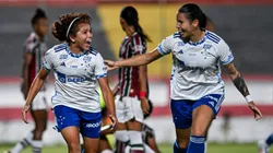 Gaby, jogadoora do Cruzeiro marcou seu primeiro gol com a camisa celeste sobre o Fluminense pelo Brasileirão Feminino A-1