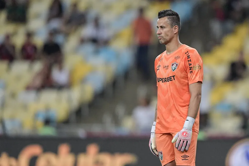 RJ – RIO DE JANEIRO – 12/03/2025 – CARIOCA 2025, FLUMINENSE X FLAMENGO – Fabio goleiro do Fluminense durante partida contra o Flamengo no estadio Maracana pelo campeonato Carioca 2025. Foto: Thiago Ribeiro/AGIF