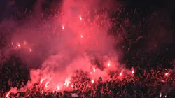 Torcida do Corinthians durante partida contra Palmeiras no estádio Arena Corinthians pelo campeonato Paulista 2025. Foto: Ettore Chiereguini/AGIF