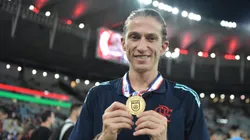 Filipe Luís após o título do Carioca