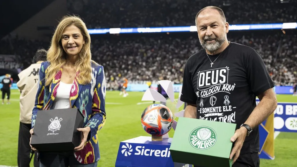 Leila Pereira e Augusto Melo. Foto: Renato Pizzutto/Ag. Paulistão