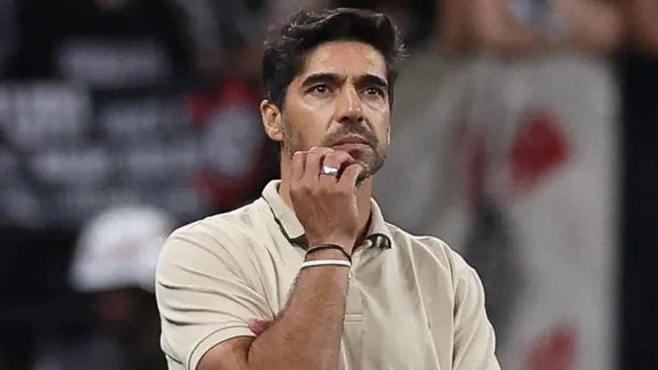 Abel Ferreira durante partida entre Corinthians e Palmeiras, pela final do Campeonato Paulista. Foto: Cesar Greco/SEP