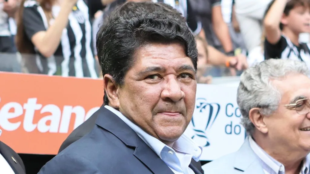 PResidente da CBF Ednaldo Rodrigues durante partida entre Atlético e Flamengo no estádio Arena MRV pelo campeonato Copa Do Brasil 2024. Foto: Gilson Lobo/AGIF