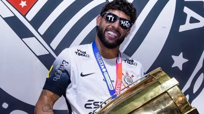 Yuri Alberto comemorando. Foto: Rodrigo Coca/Ag. Corinthians