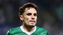 SP - SAO PAULO - 16/03/2025 - PAULISTA 2025, PALMEIRAS X CORINTHIANS - Raphael Veiga jogador do Palmeiras durante partida contra o Corinthians no estadio Arena Allianz Parque pelo campeonato Paulista 2025. Foto: Marcello Zambrana/AGIF