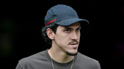 Pedro jogador do Flamengo antes da partida contra o Atletico-MG. Foto: Thiago Ribeiro/AGIF