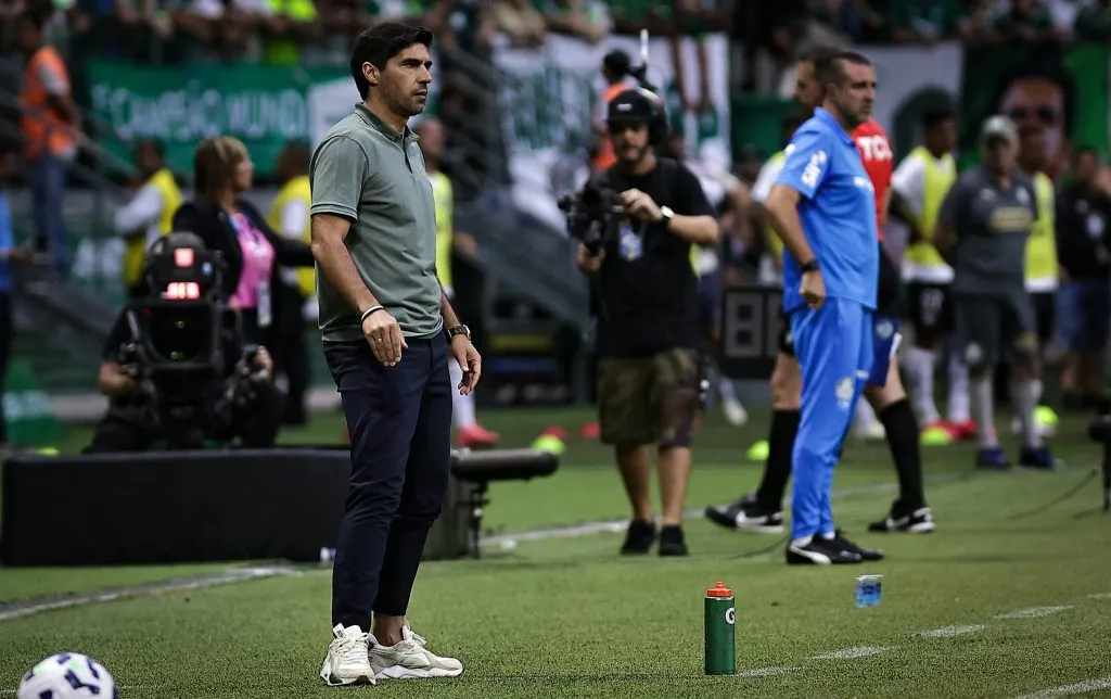 Abel Ferreira foi vaiado ao final do empate sem gols com o Botafogo no Allianz Parque.  Foto: Fabio Giannelli/AGIF