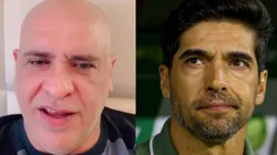 Goleiro critica postura de Abel Ferreira após empate com o Botafogo pelo Brasileirão. FotoxFoto: Marcos (Reprodução); Abel (AGIF)