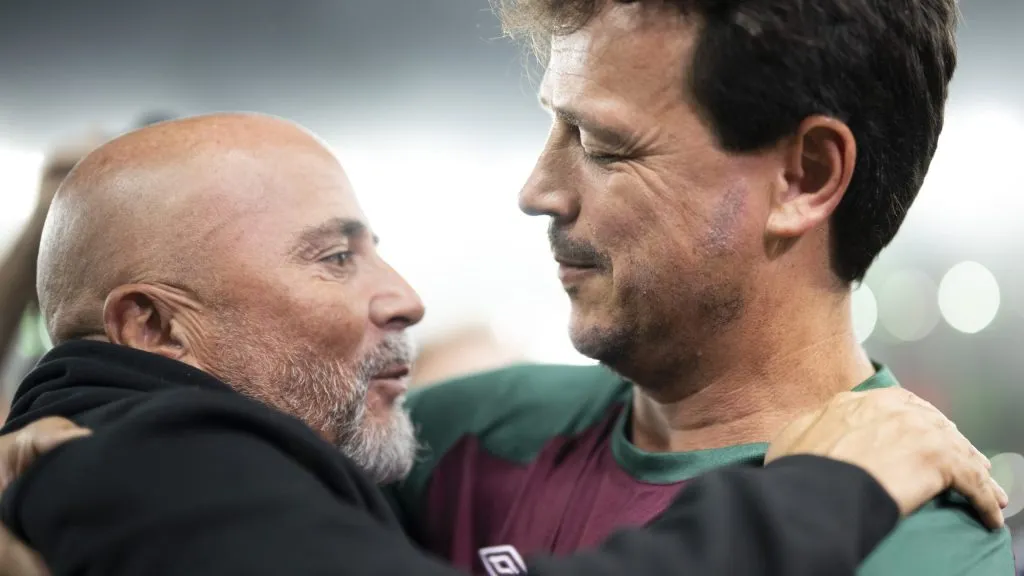 Sampaoli e Diniz no Fla-Flu de 2023. Foto: Jorge Rodrigues/AGIF