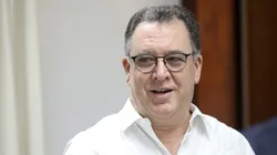 SP - SANTOS - 21/06/2024 - SANTOS, COLETIVA MARCELO TEIXEIRA - Marcelo Teixeira presidente do Santos durante coletiva de imprensa realizada no CT Rei Pele.