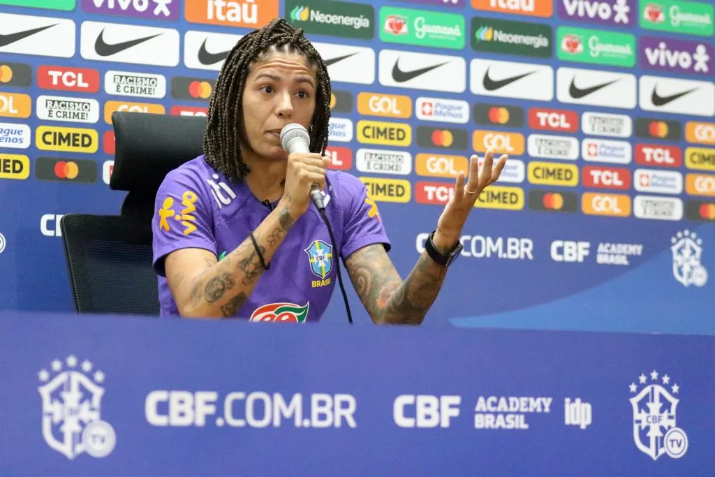 Entrevista jogadora Cristiane. Foto: Marlon Costa/AGIF