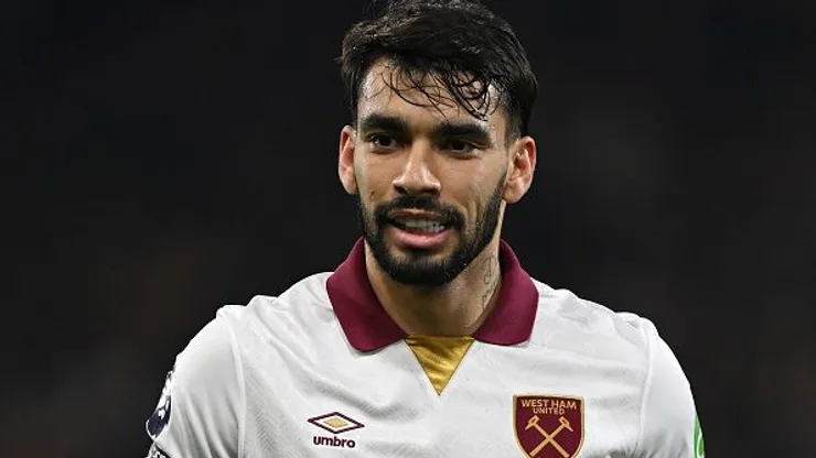Lucas Paquetá durante partida entre Bournemouth e West Ham, pela Premier League, em 2024. Foto: Mike Hewitt