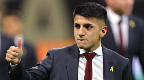 Thiago Almada, meia argentino do Lyon e da Seleção Argentina, ex-Botafogo - Foto: Michael Zarrilli/Getty Images