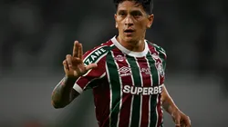 Germán Cano marcou um golaço de cabeça para dar vitória ao Fluminense diante do Once Caldas - Foto: Divulgação/Conmebol