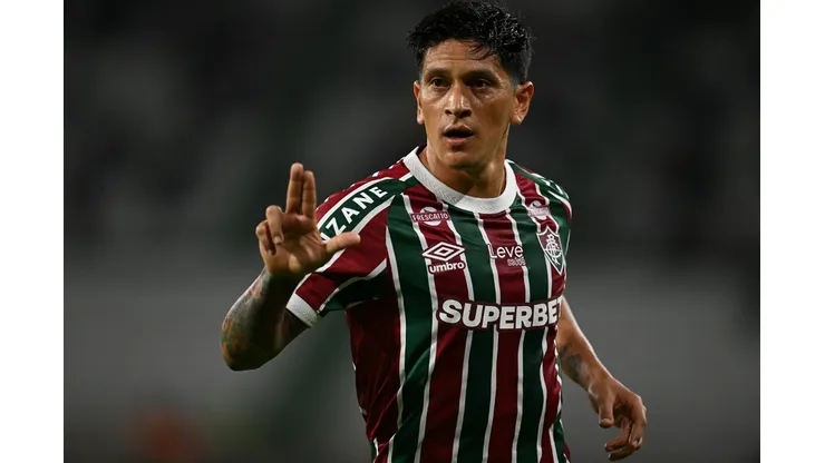 Germán Cano marcou um golaço de cabeça para dar vitória ao Fluminense diante do Once Caldas - Foto: Divulgação/Conmebol