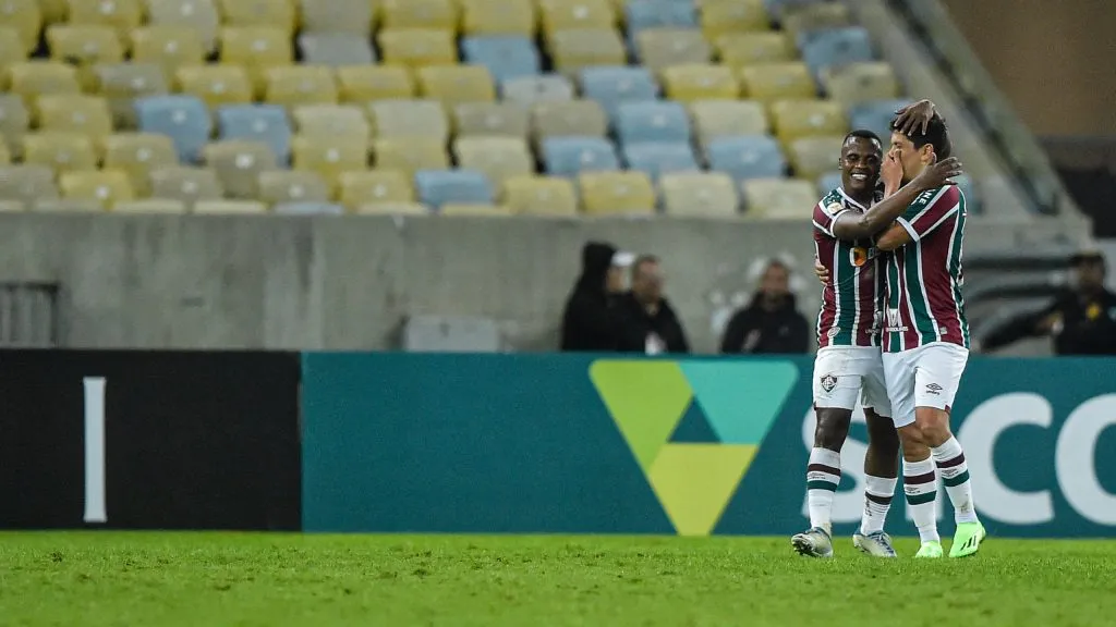 Jhon Arias e Germán Cano seguem rendendo no Tricolor das Laranjeiras. Foto: Thiago Ribeiro/AGIF.