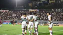 GERMAN CANO jogador do Fluminense comemora seu gol com jogadores do seu time durante partida contra o Caxias no estádio Centenário pelo campeonato Copa Do Brasil 2025. Foto: Luis Felipe Amorin/AGIF
