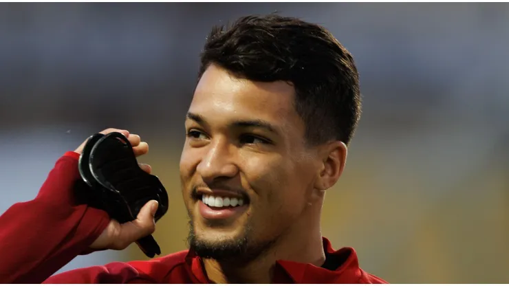 Marcos Leonardo pelo Benfica. Foto: Maciej Rogowski / Alamy Stock Photo