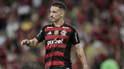 Léo Ortiz jogador do Flamengo durante partida contra o Internacional. Foto: Thiago Ribeiro/AGIF
