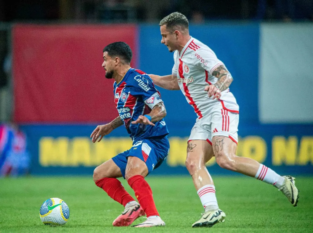 Cauly jogador do Bahia durante partida contra o Internacional – Foto: Jhony Pinho/AGIF