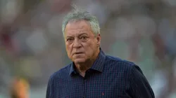 Abel Braga técnico do Fluminense durante partida contra o Santos no estádio Maracanã pelo campeonato Brasileiro A 2022.