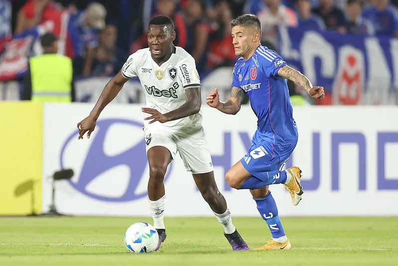 Botafogo perdeu para a Universidad de Chile na estreia na Libertadores. Foto: Vitor Silva/Botafogo