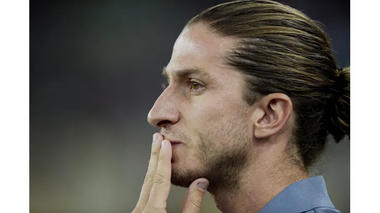 Filipe Luis técnico do Flamengo durante partida contra o Fluminense no estádio Maracanã pelo campeonato Brasileiro A 2024. Foto: Alexandre Loureiro/AGIF