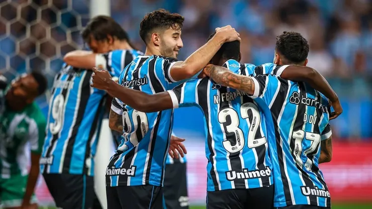 Jogadores do Grêmio. Foto: Lucas Uebel / Grêmio