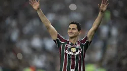 Ganso jogador do Fluminense comemora seu classificação após partida contra o Grêmio no estádio Maracanã pelo campeonato Copa Libertadores 2024. Foto: Jorge Rodrigues/AGIF