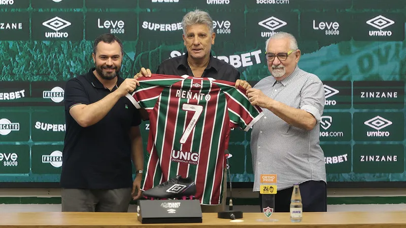 Renato Gaúcho durante sua apresentação no Fluminense. Foto: Marcelo Gonçalves/Fluminense FC