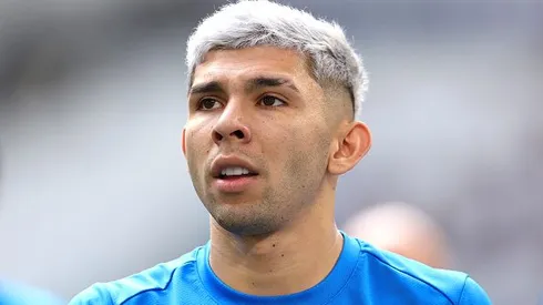 Julio Enciso durante partida entre Egito e Paraguai, pelos Jogos Olímpicos de Paris, em 2024. Foto: Alex Livesey