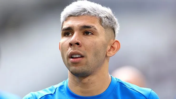 Julio Enciso durante partida entre Egito e Paraguai, pelos Jogos Olímpicos de Paris, em 2024. Foto: Alex Livesey